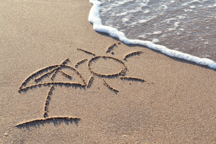 tekening in het zand