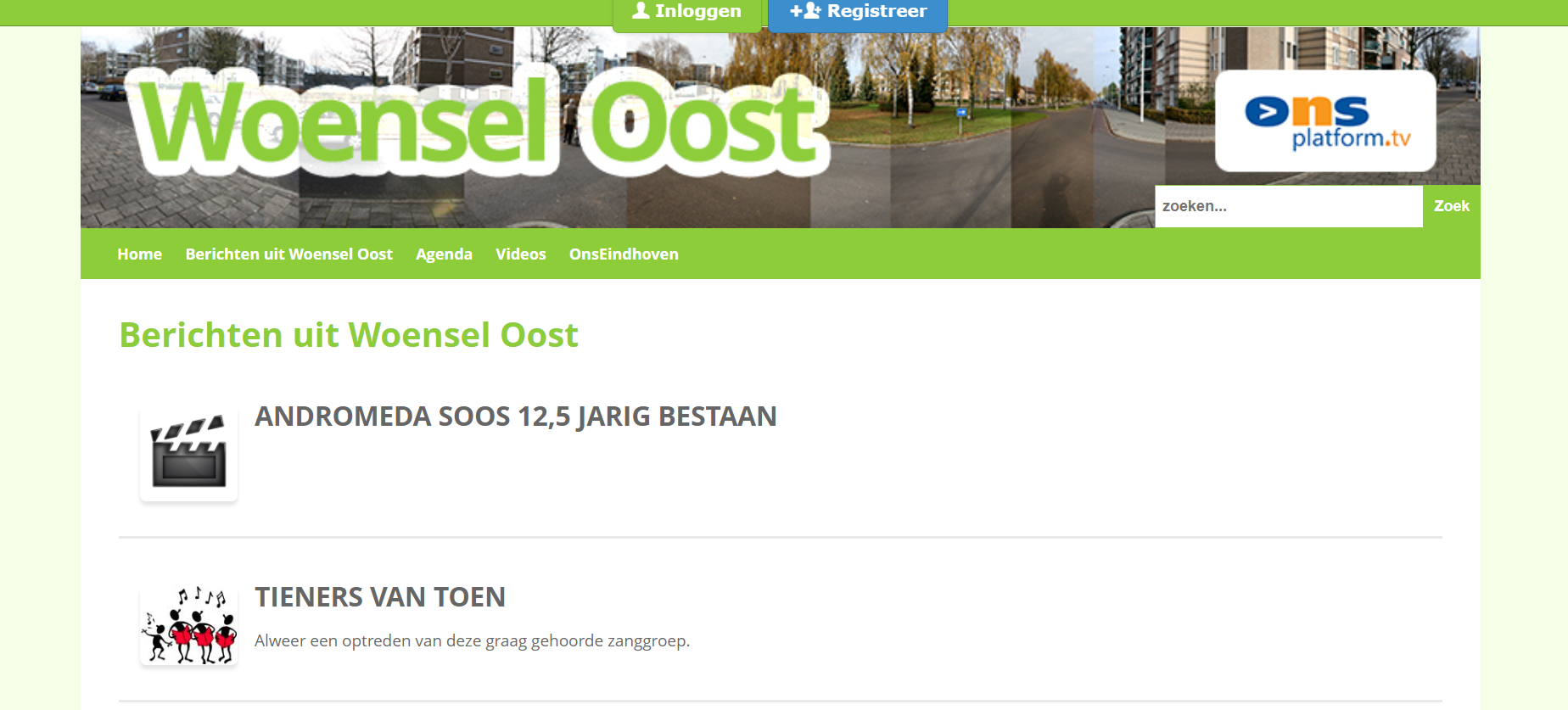 Screenshot platform Ons Woensel Oost
